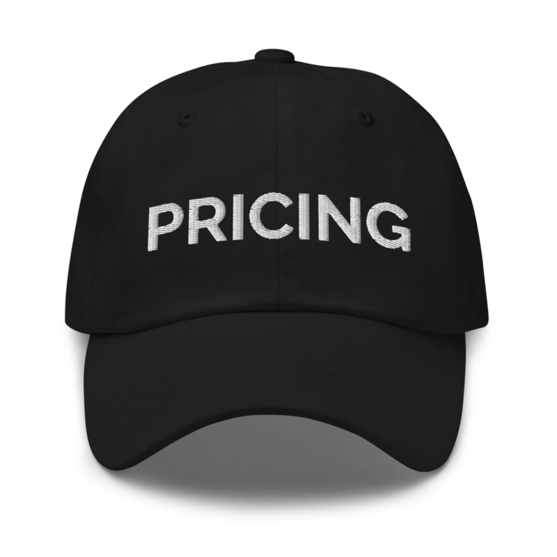 Pricing Hat - Black