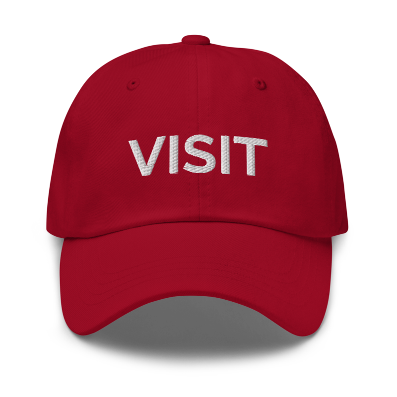 Visit Hat - Cranberry