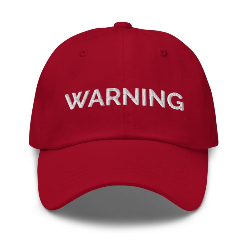 Warning Hat - Cranberry