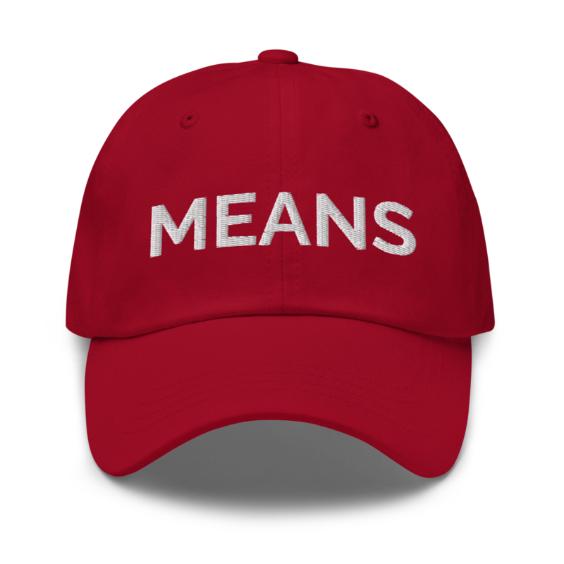 Means Hat - Cranberry