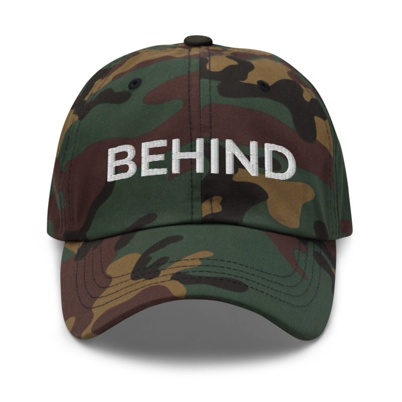 Behind Hat - Green Camo