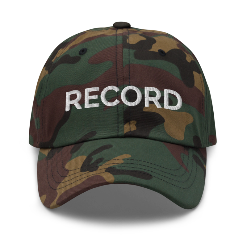 Record Hat - Green Camo