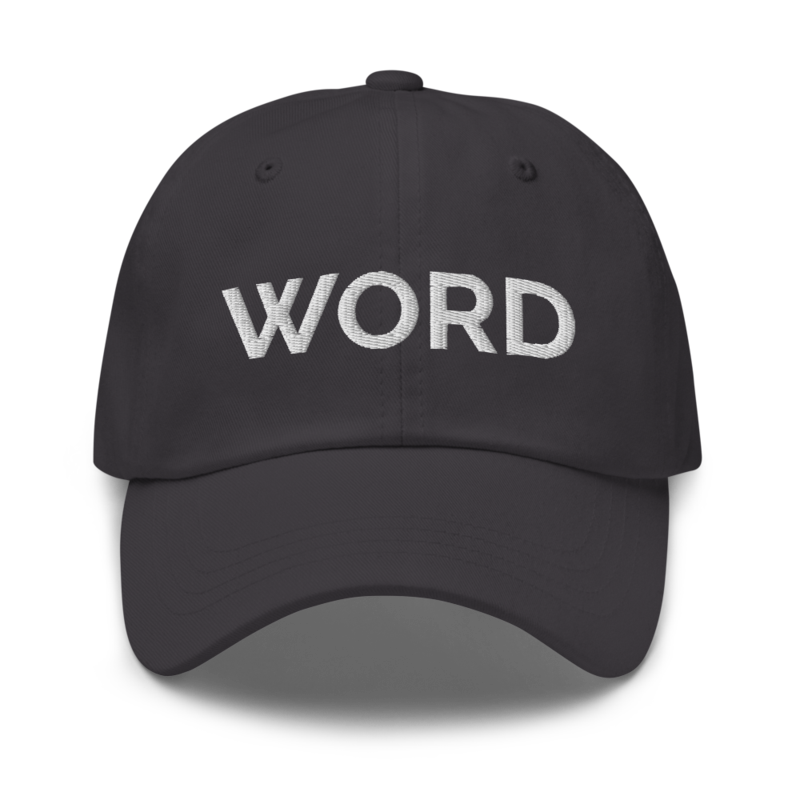 Word Hat - Dark Grey