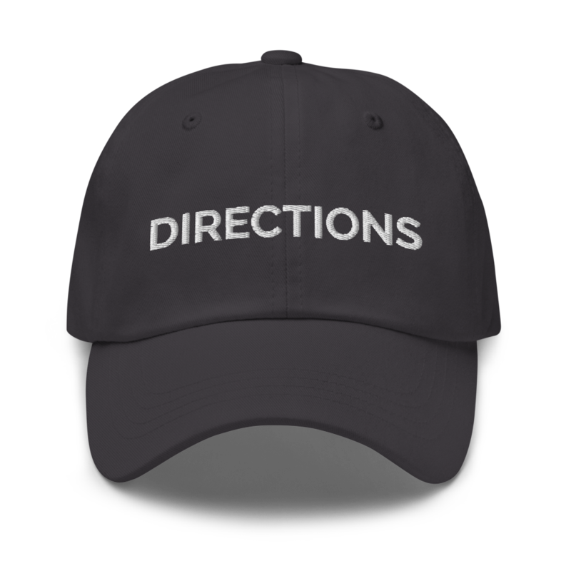 Directions Hat - Dark Grey