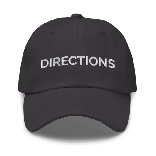 Directions Hat - Dark Grey