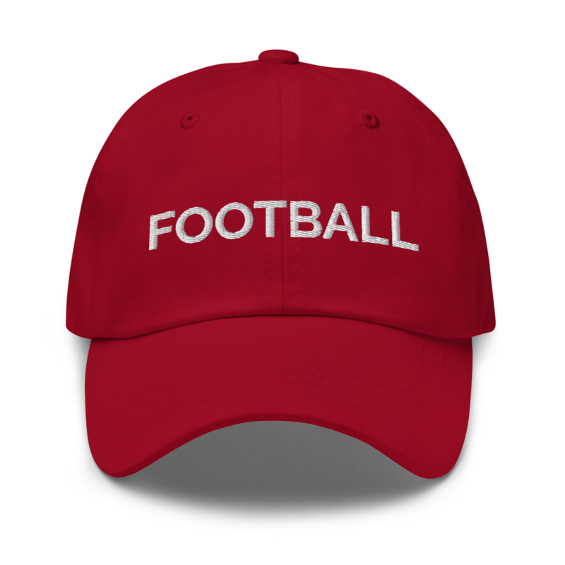 Football Hat - Cranberry