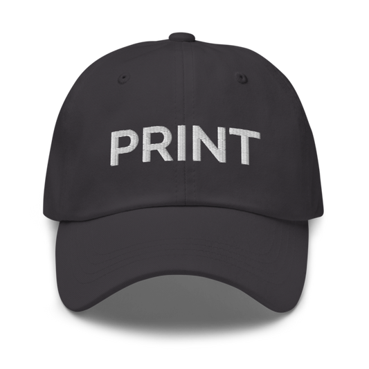 Print Hat - Dark Grey