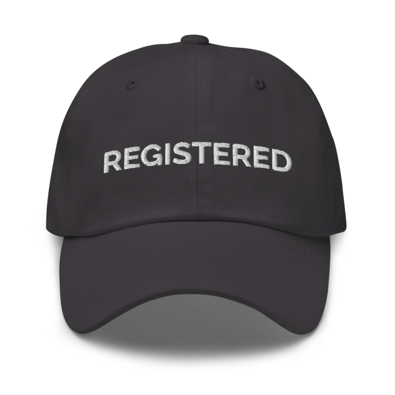 Registered Hat - Dark Grey