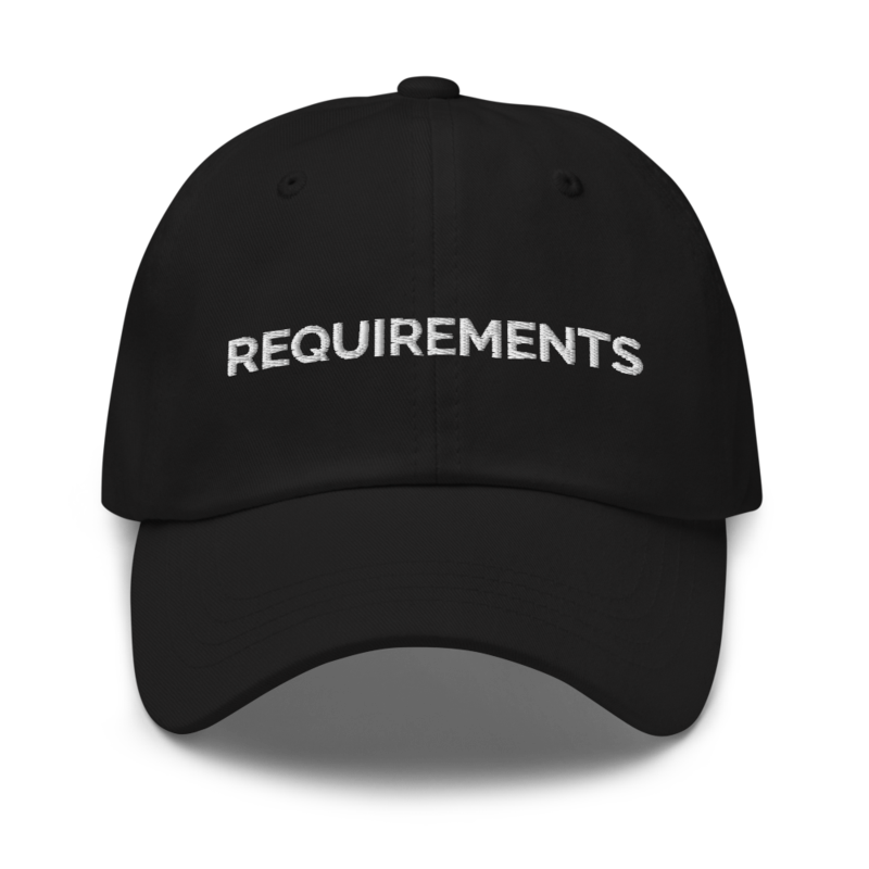 Requirements Hat - Black