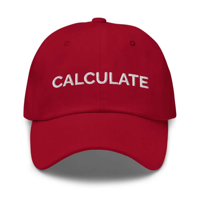 Calculate Hat - Cranberry