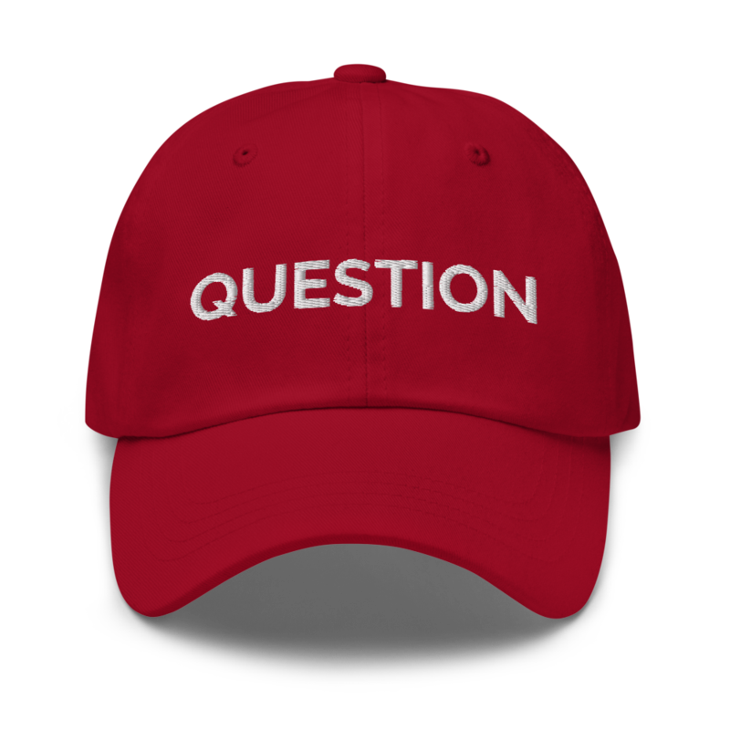 Question Hat - Cranberry