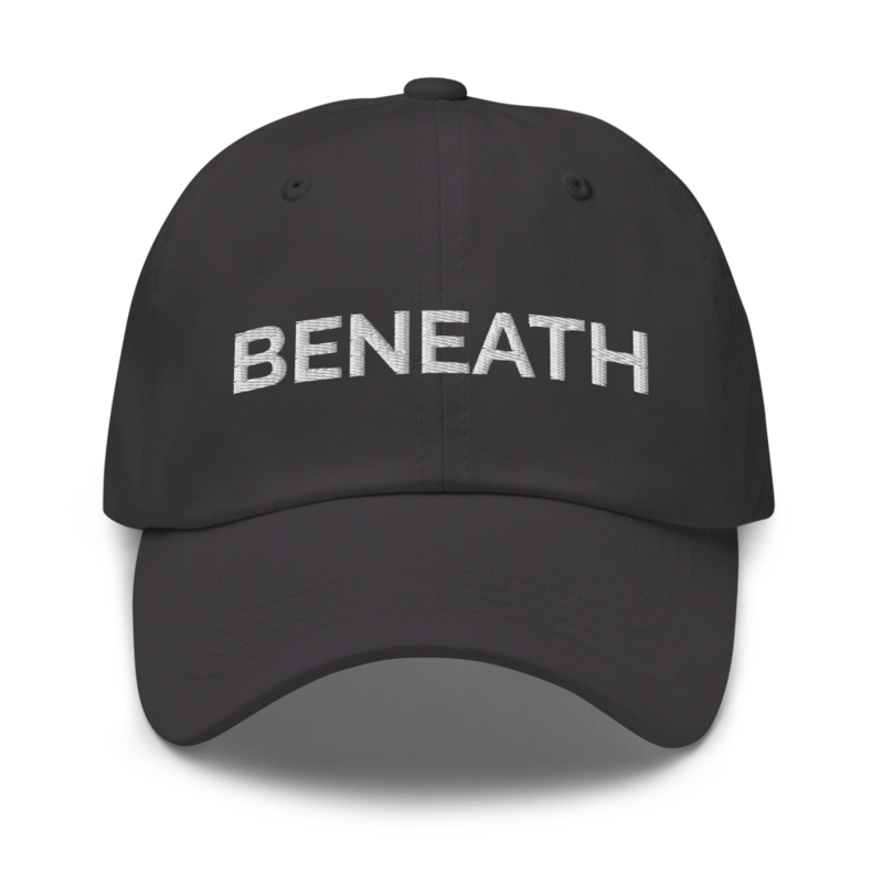 Beneath Hat - Dark Grey