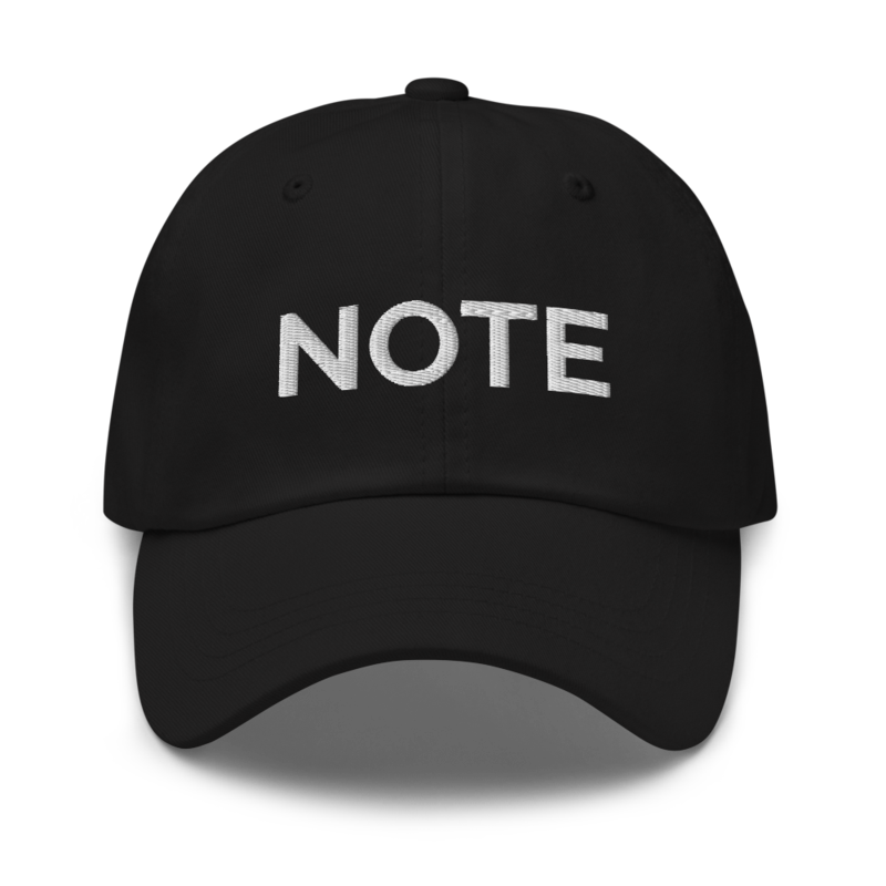 Note Hat - Black