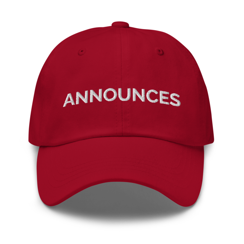 Announces Hat - Cranberry