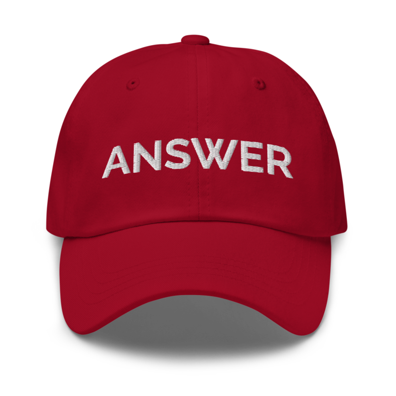 Answer Hat - Cranberry