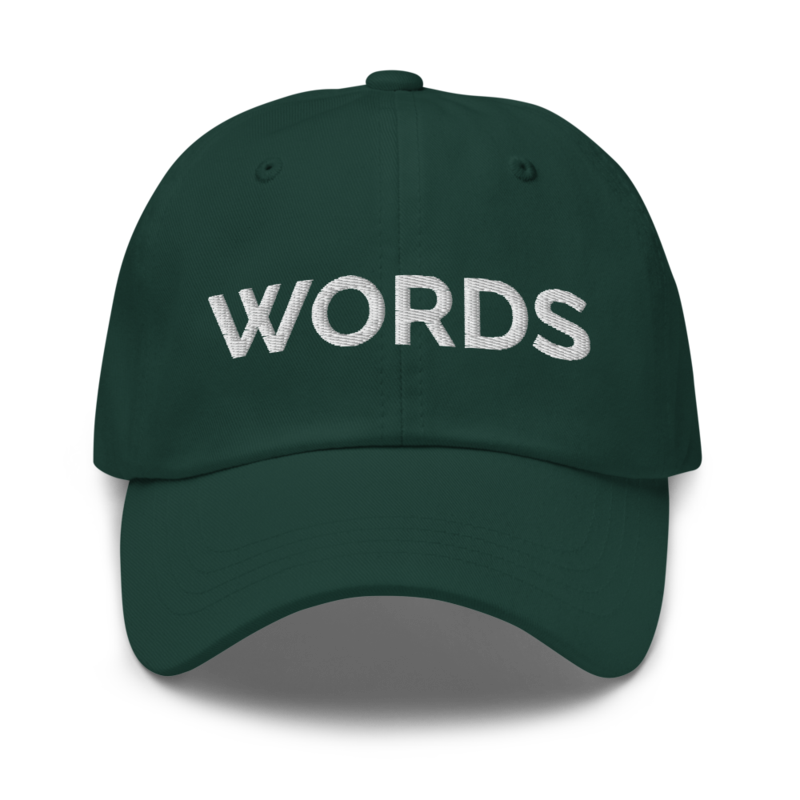 Words Hat - Spruce