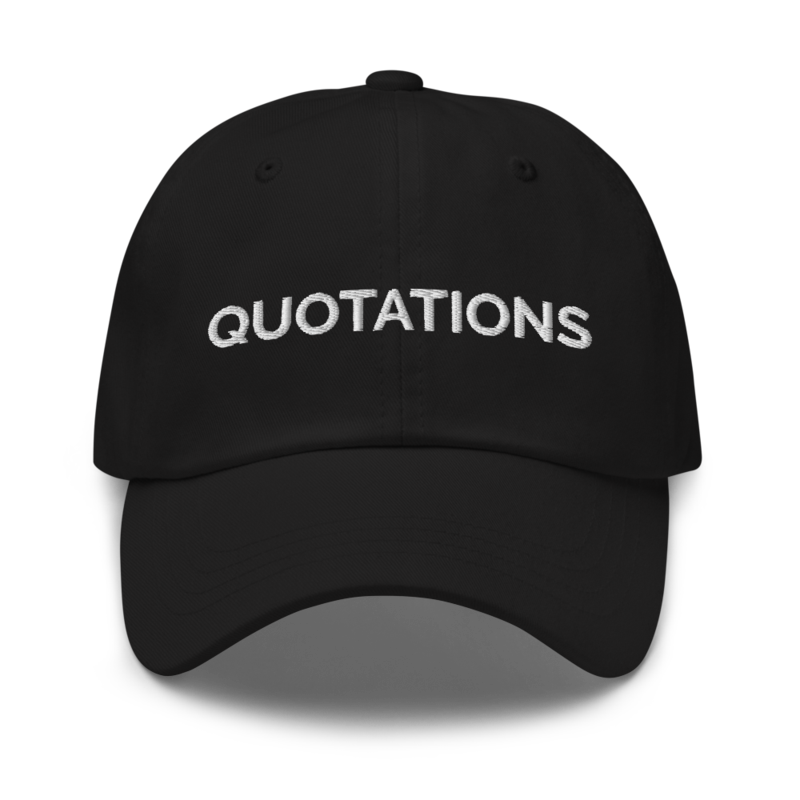 Quotations Hat - Black