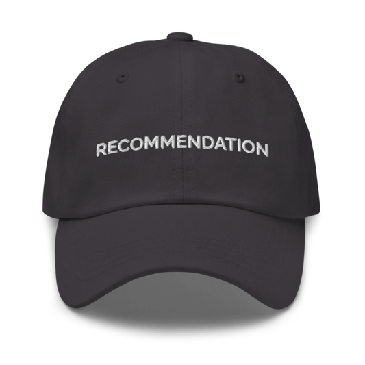 Recommendation Hat - Dark Grey