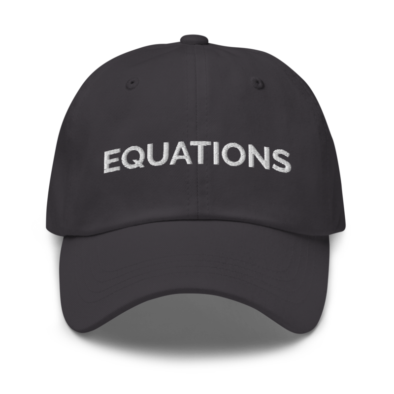 Equations Hat - Dark Grey