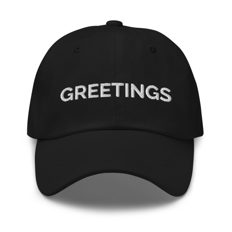 Greetings Hat - Black