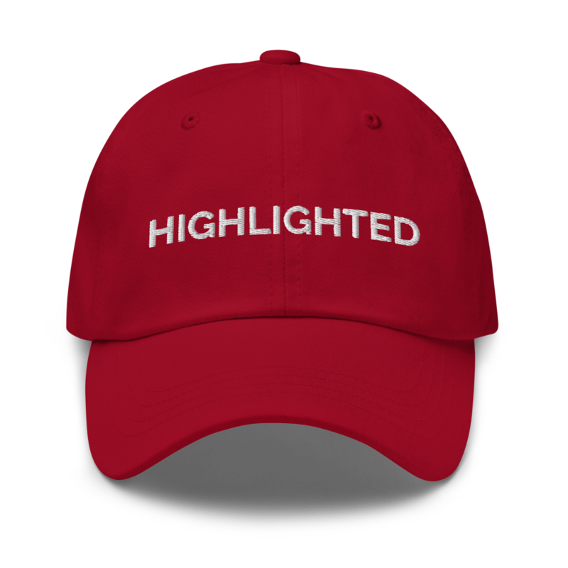 Highlighted Hat - Cranberry