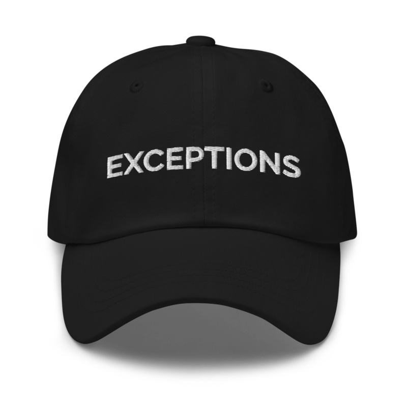 Exceptions Hat - Black