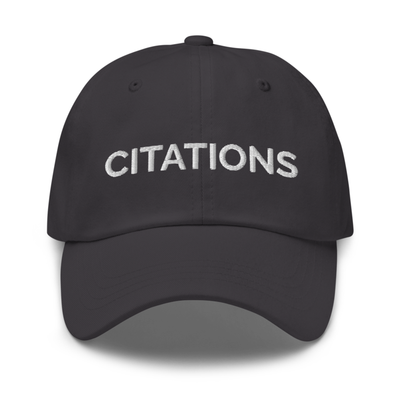 Citations Hat - Dark Grey