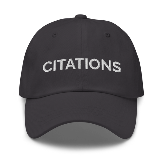 Citations Hat - Dark Grey