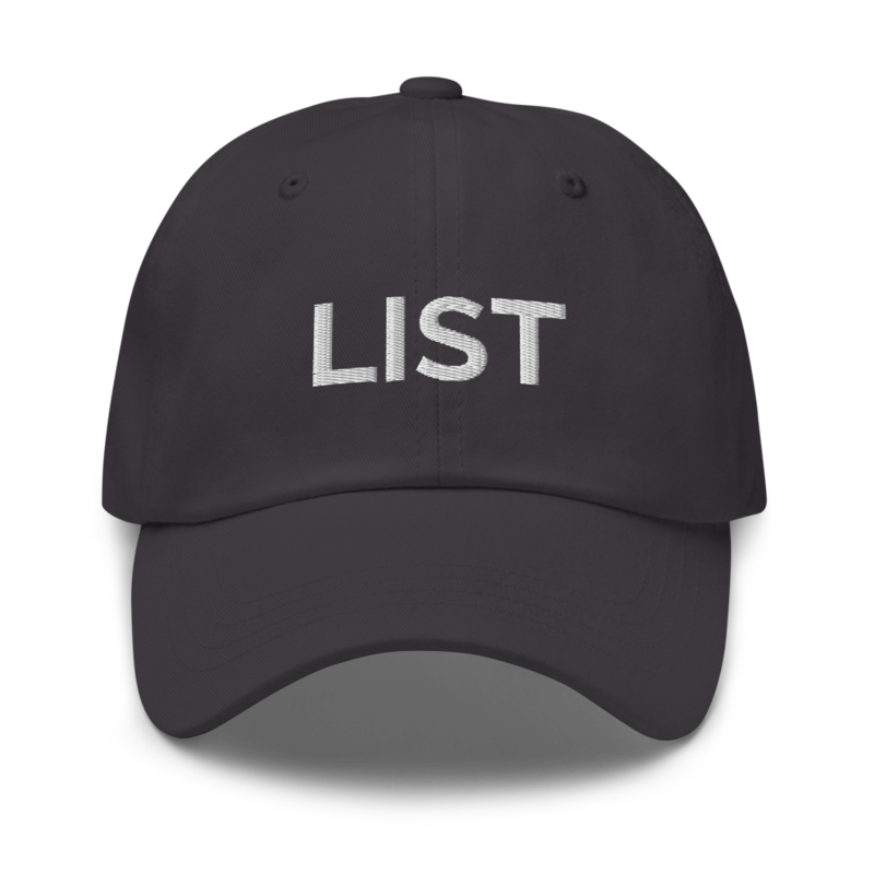 List Hat - Dark Grey