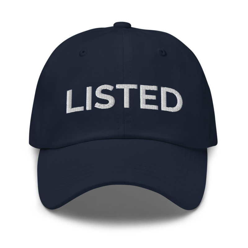 Listed Hat - Navy