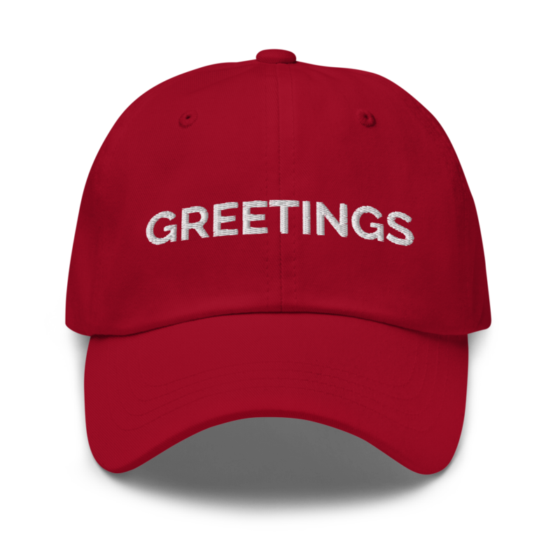 Greetings Hat - Cranberry