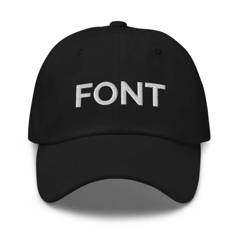 Font Hat - Black