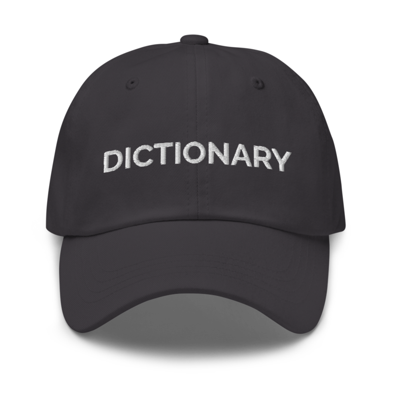 Dictionary Hat - Dark Grey