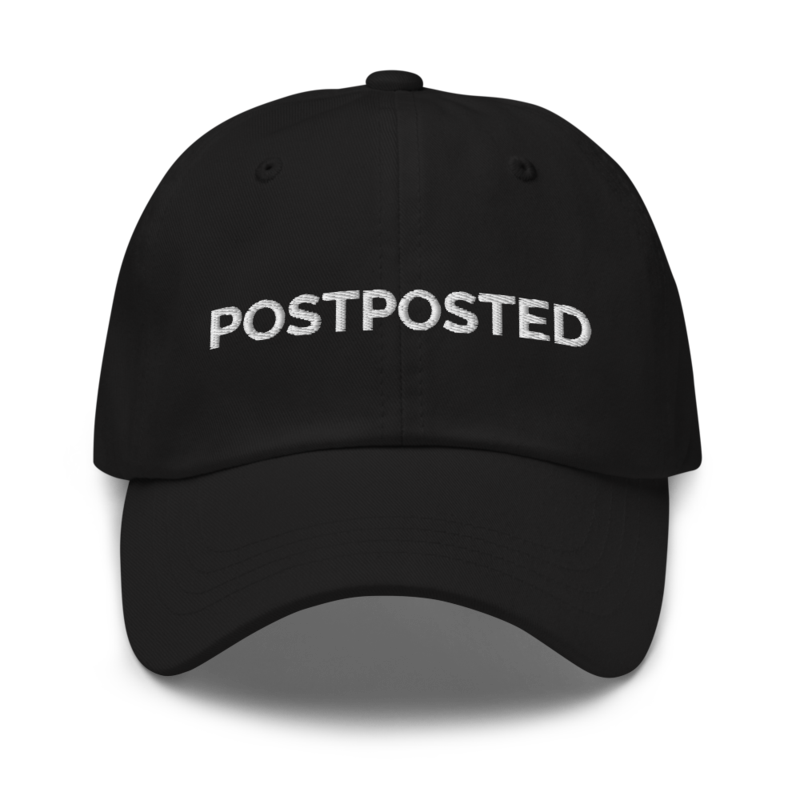 Postposted Hat - Black
