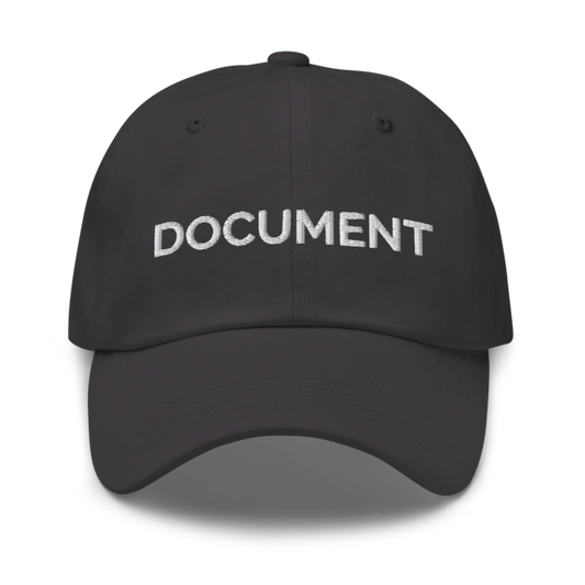 Document Hat - Dark Grey