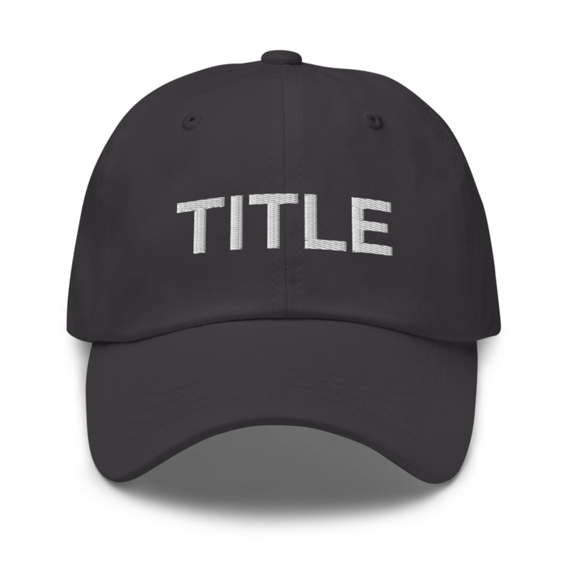 Title Hat - Dark Grey