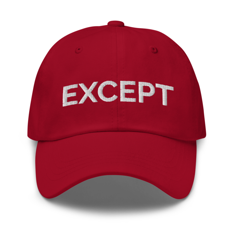 Except Hat - Cranberry