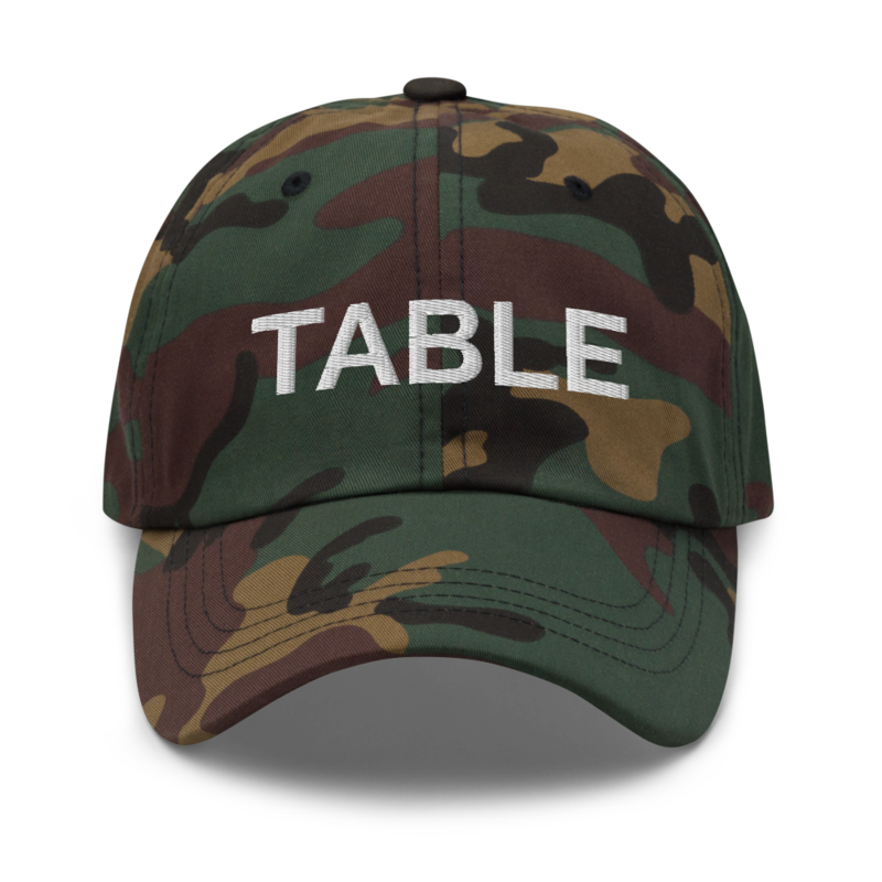 Table Hat - Green Camo