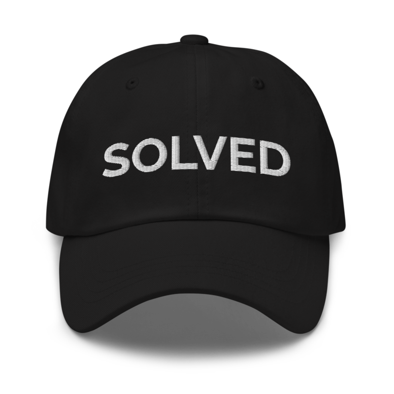 Solved Hat - Black