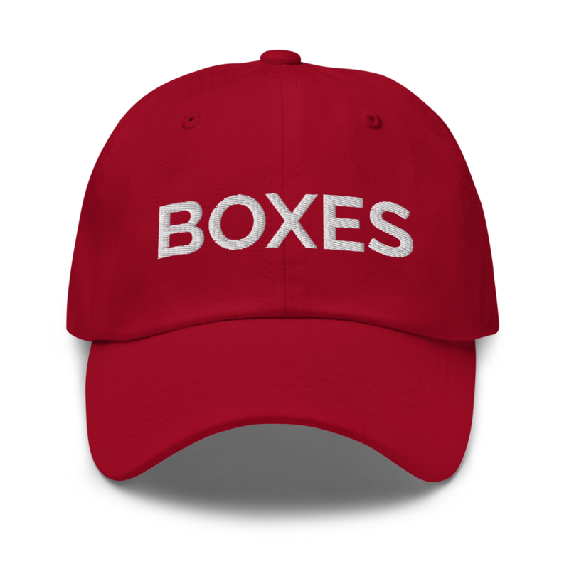 Boxes Hat - Cranberry