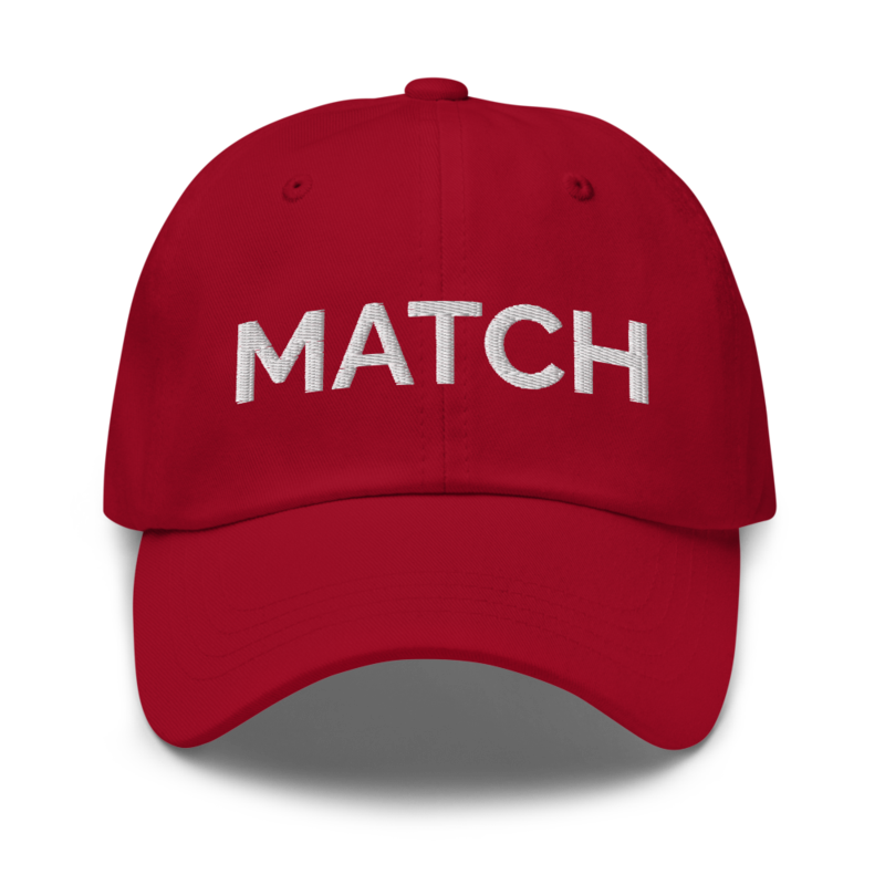 Match Hat - Cranberry