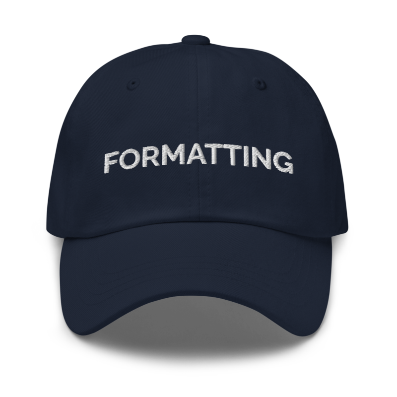Formatting Hat - Navy