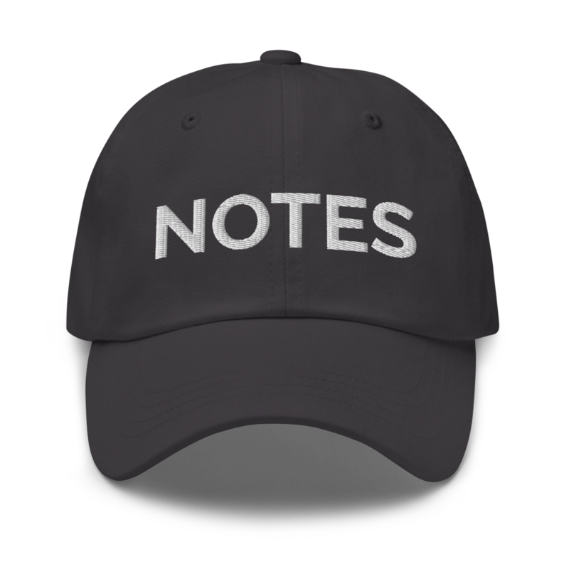 Notes Hat - Dark Grey