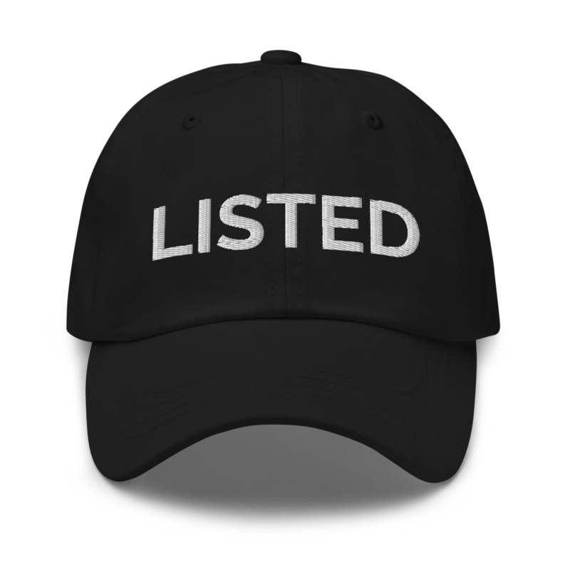 Listed Hat - Black