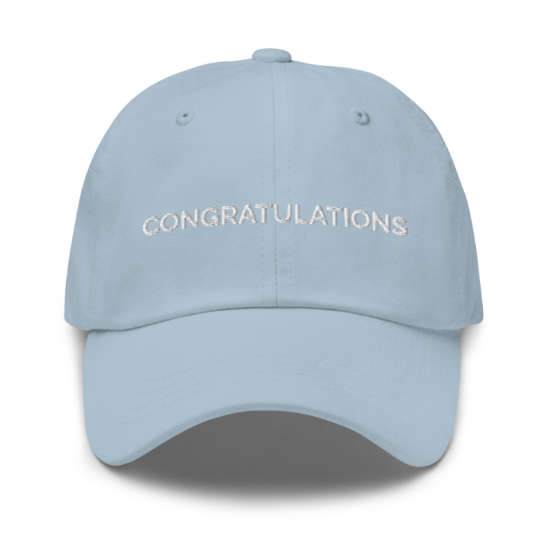Congratulations Hat - Light Blue