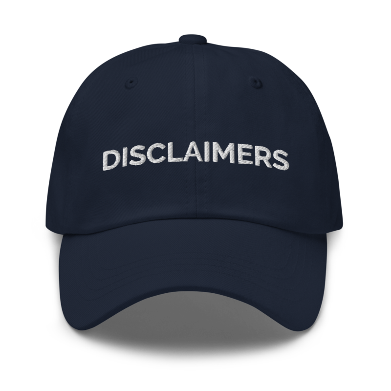 Disclaimers Hat - Navy