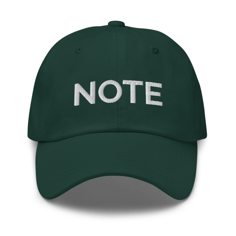 Note Hat - Spruce