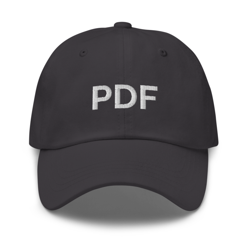 Pdf Hat - Dark Grey