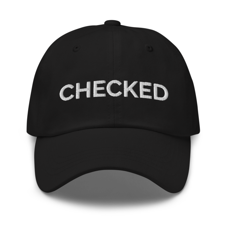 Checked Hat - Black