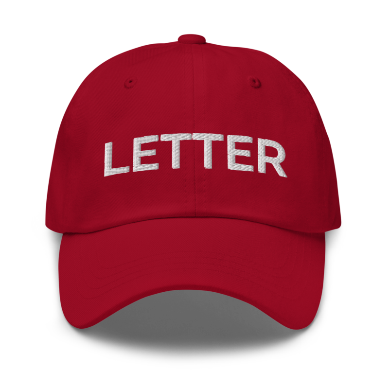 Letter Hat - Cranberry